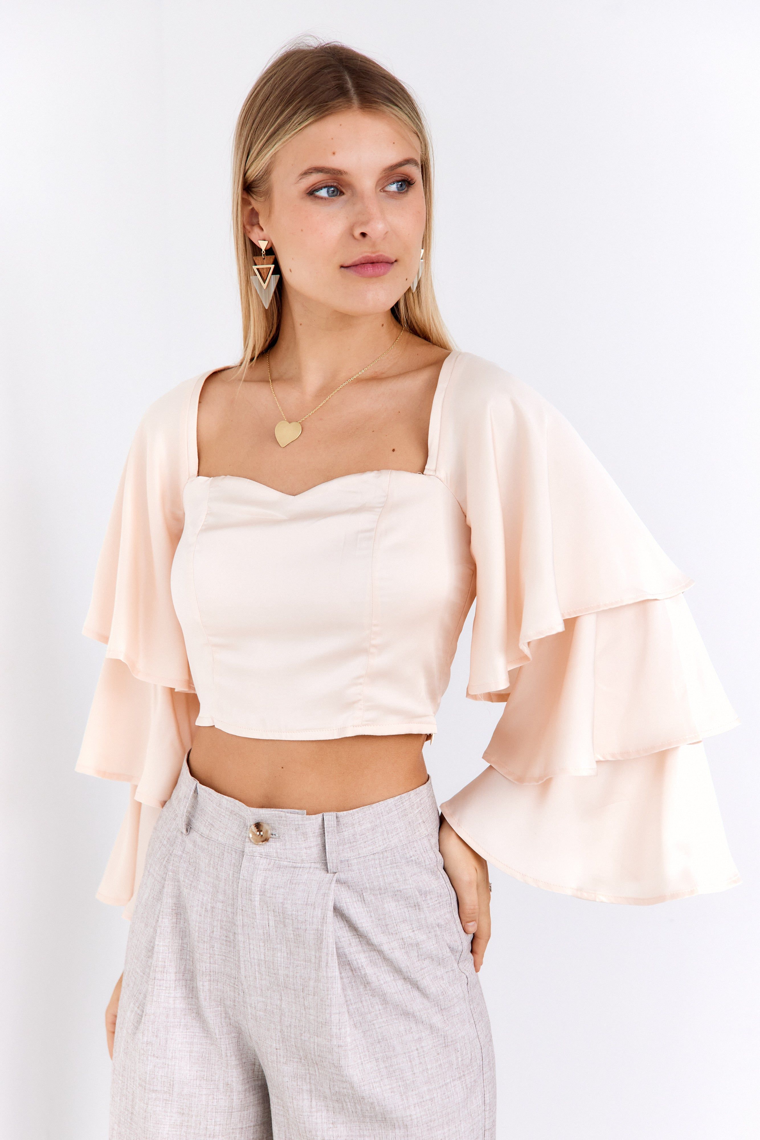 SALE - Florence Tiered Sleeve Top sold by fab'rik