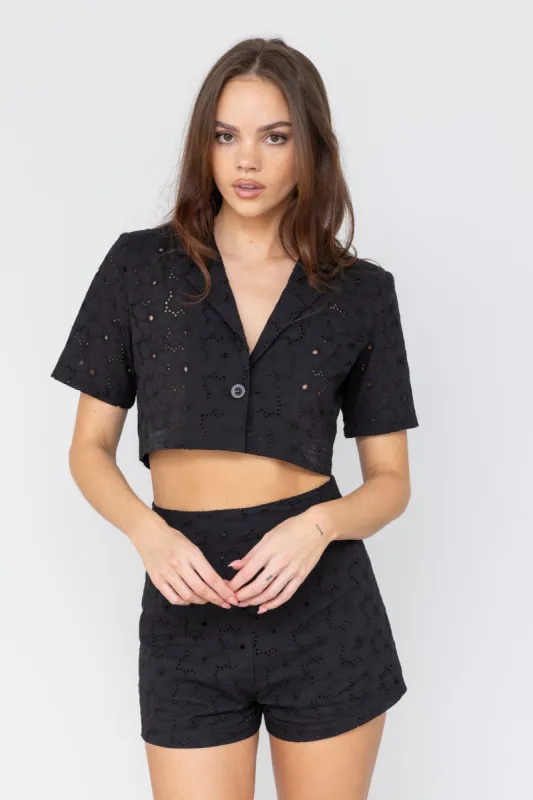 Conner Eyelet Top sold by fab'rik