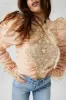 SALE - Parker Rhinestone Embellished Puff Sleeve Blouse sold by fab'rik