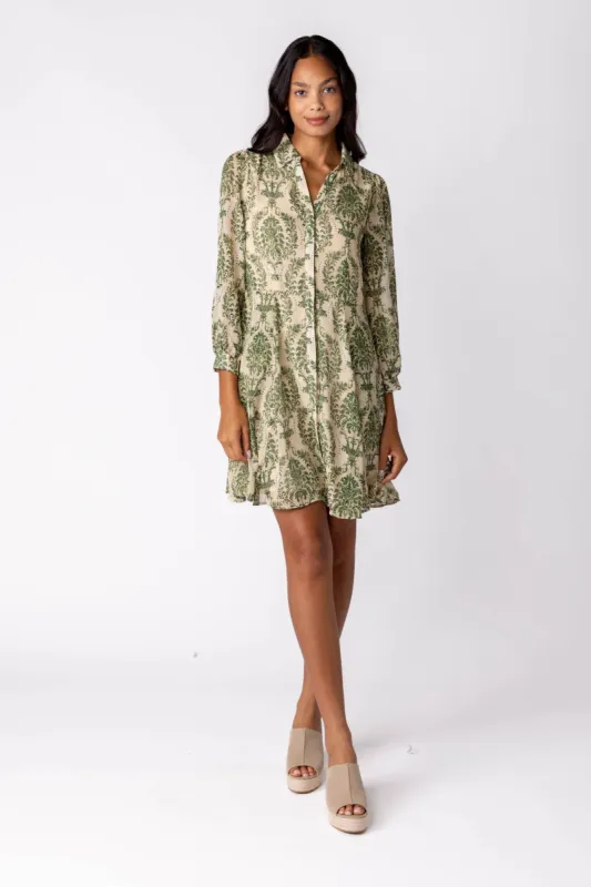 Teagan Chiffon Shirt Dress sold by fab'rik