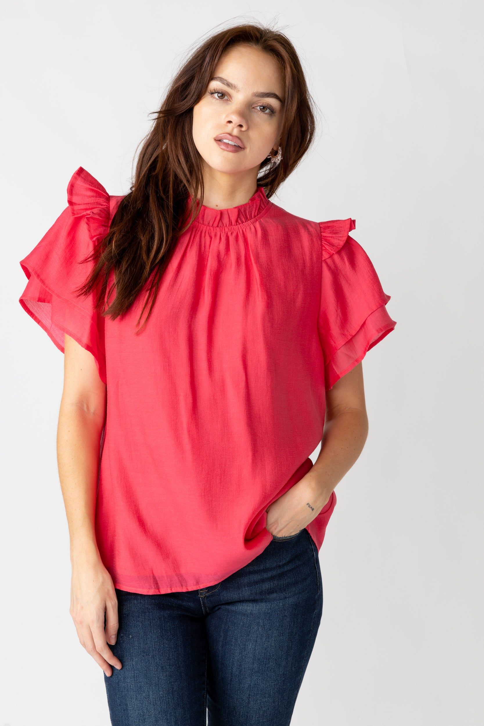 SALE - Kate Ruffle Trim Blouse sold by fab'rik product image thumbnail 4