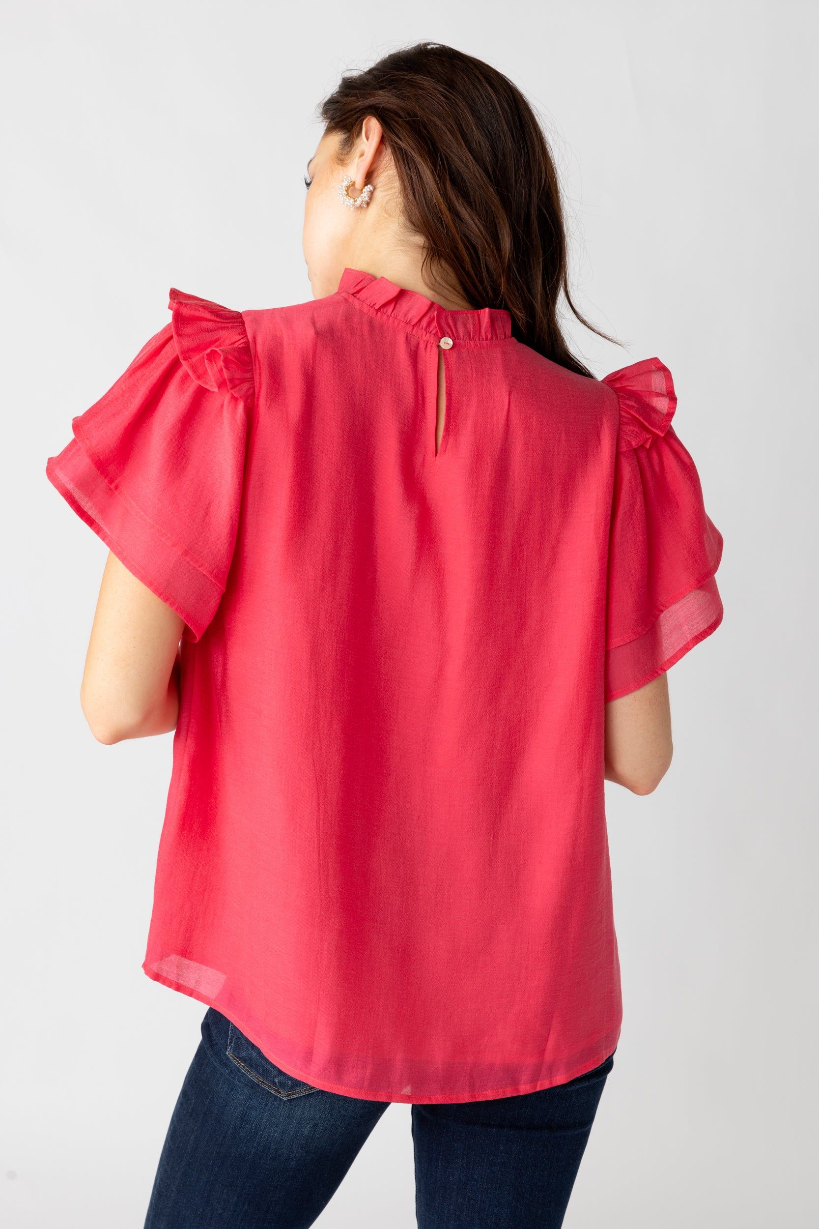 SALE - Kate Ruffle Trim Blouse sold by fab'rik product image thumbnail 3