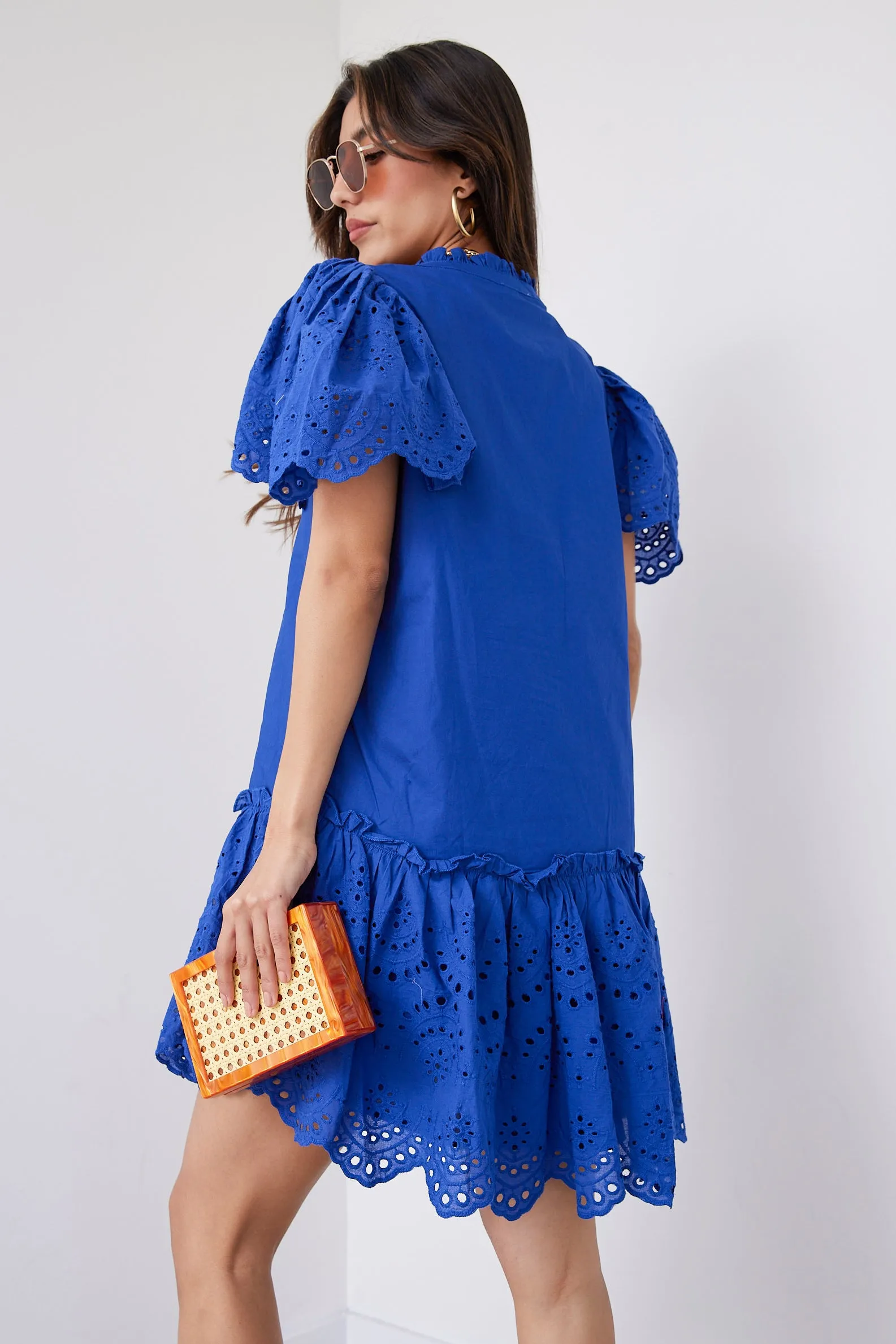 SALE - Maria Eyelet Detail Mini Dress sold by fab'rik product image thumbnail 4