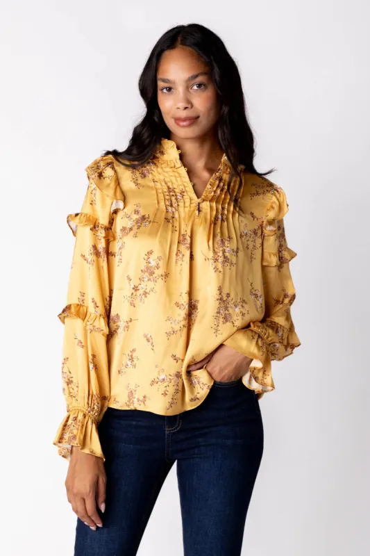SALE - Remi Satin Floral Top sold by fab'rik