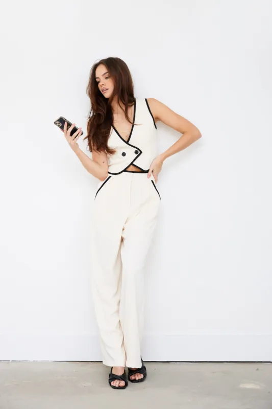 SALE - Phoenix Contrast Detail Vest sold by fab'rik