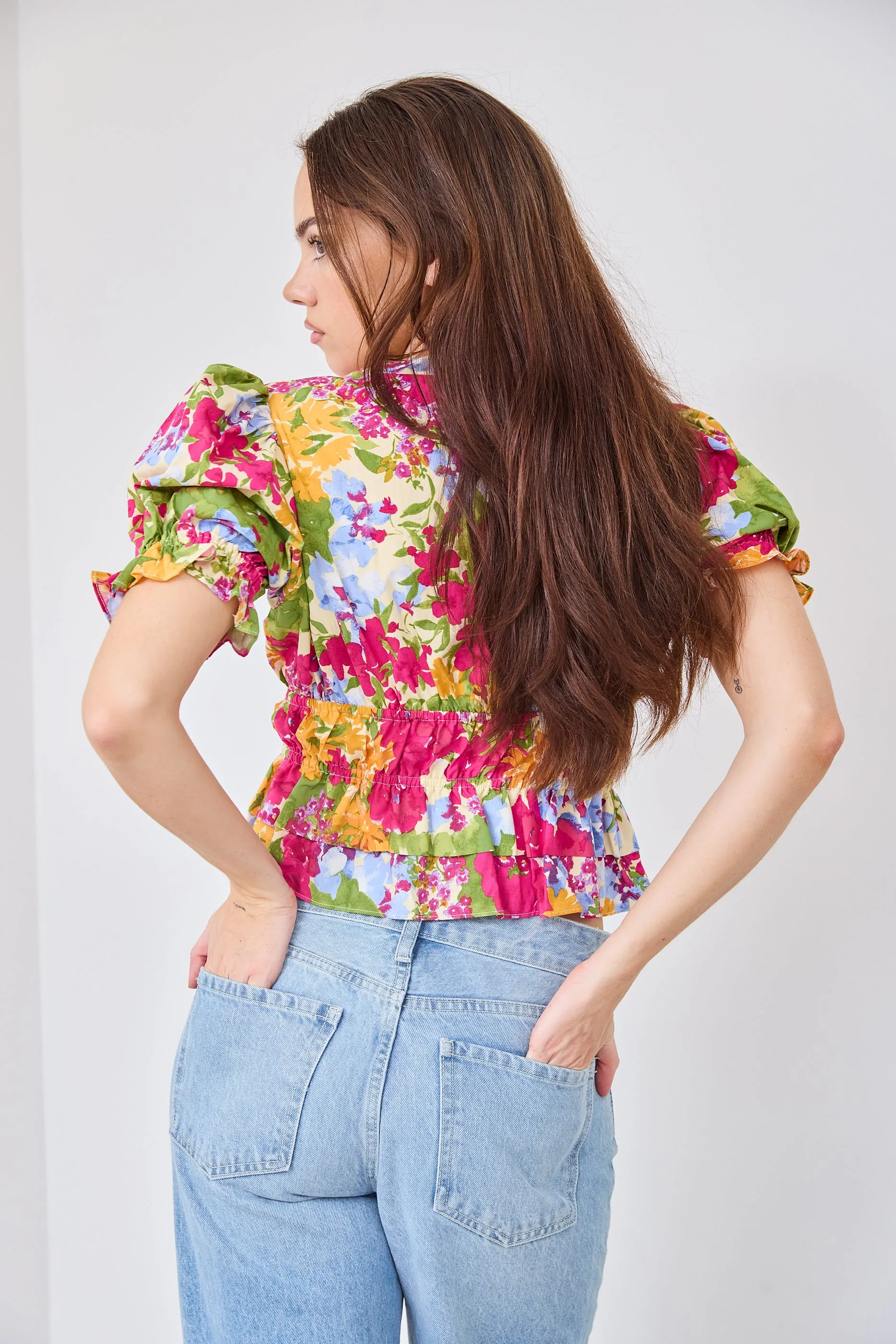 SALE - Chase Short Sleeve V Neck Top sold by fab'rik product image thumbnail 2