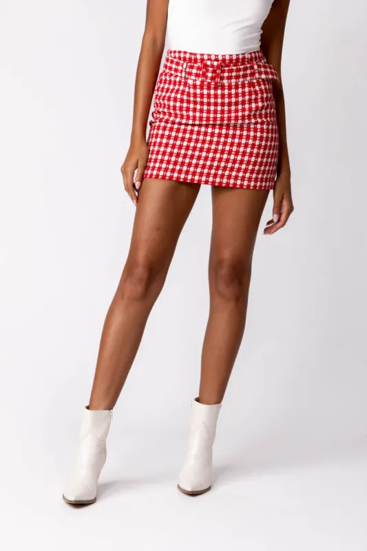 SALE - Margot Belted Tweed Skirt sold by fab'rik