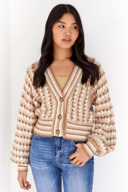 SALE - Suzanne Bubble Sleeve Cardigan sold by fab'rik
