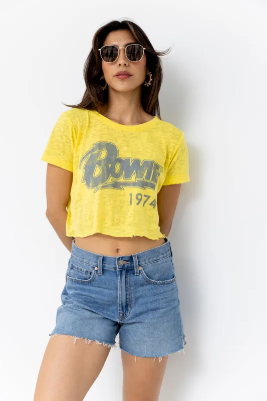 SALE - Bowie 74 Burnout Crop Tee sold by fab'rik