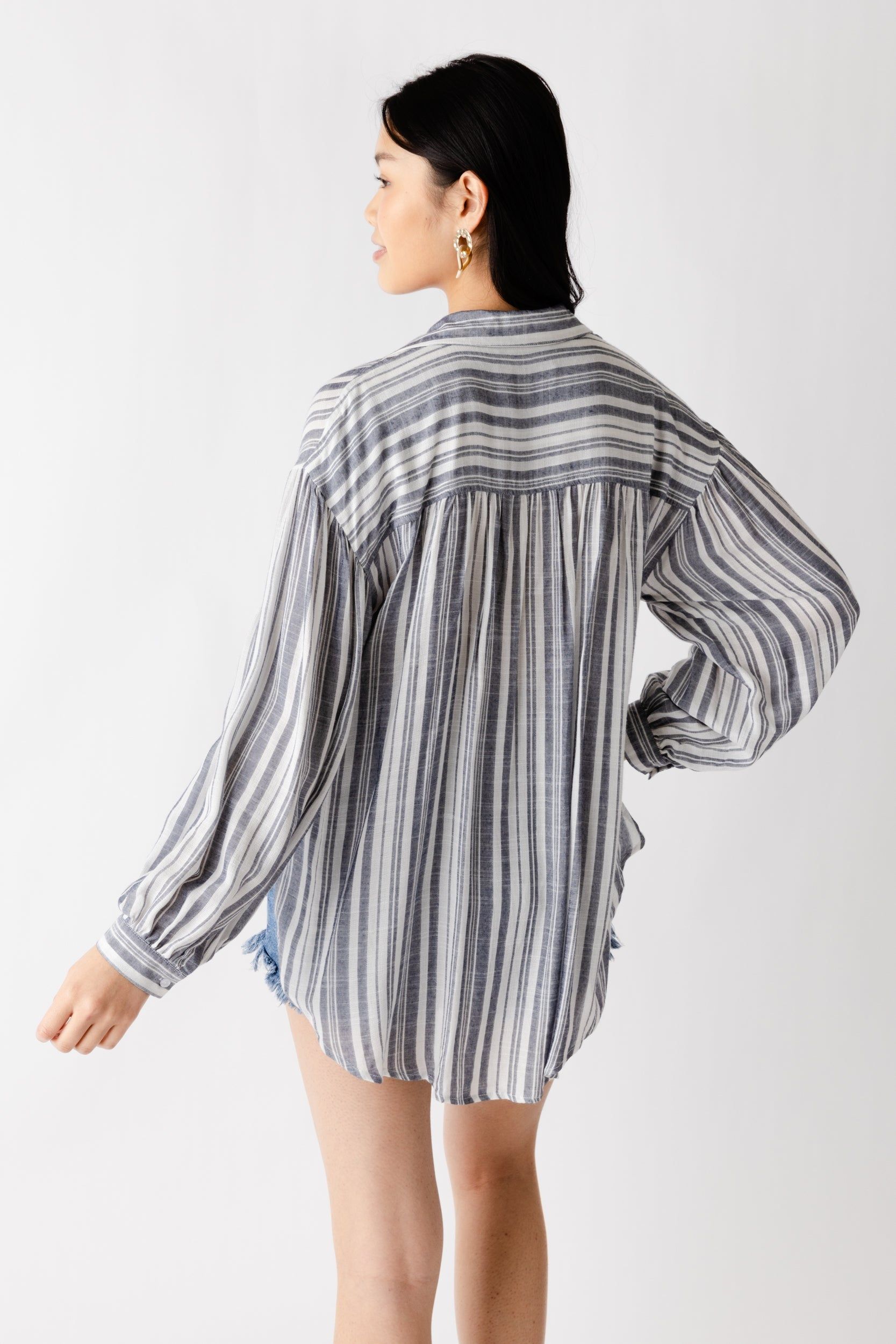SALE - Sallie Striped Button Front Blouse sold by fab'rik product image thumbnail 2