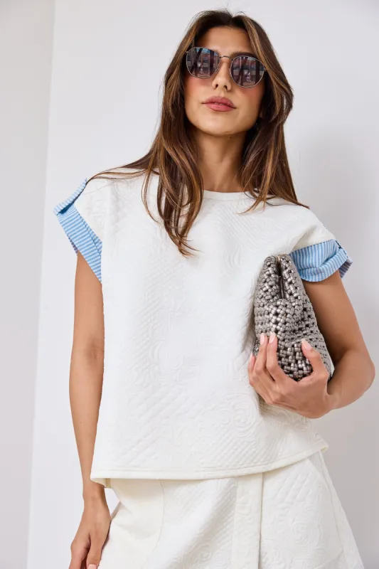 Maxwell Cap Sleeve Top sold by fab'rik