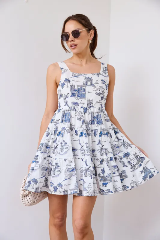 Brazil Tiered Mini Dress sold by fab'rik