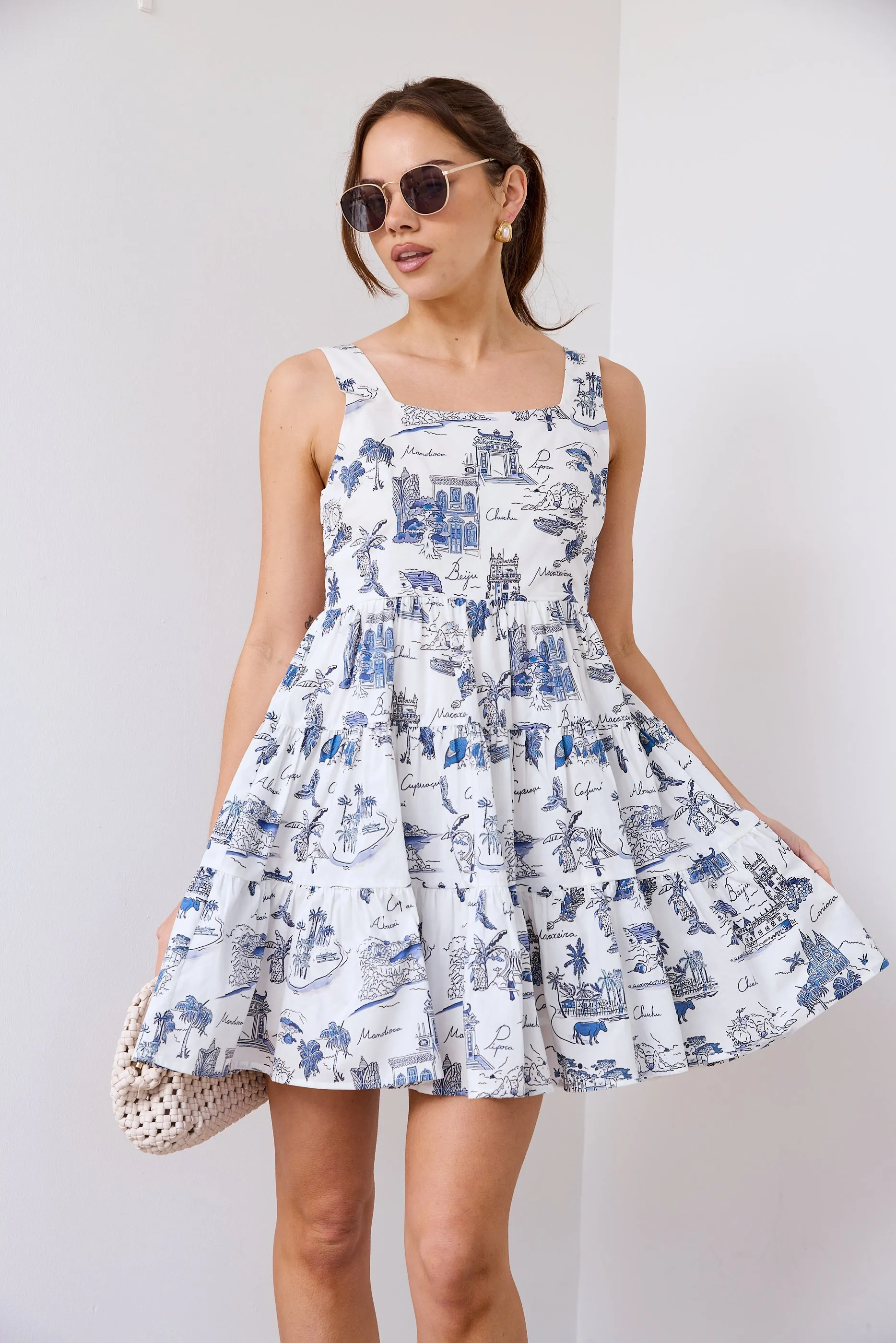 Brazil Tiered Mini Dress sold by fab'rik