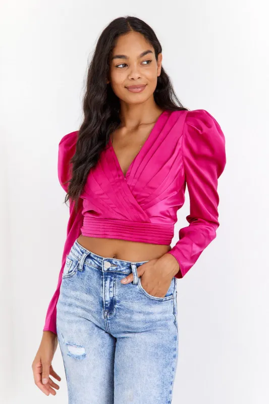 SALE - Mikkel Tie Back Puff Sleeve Top sold by fab'rik