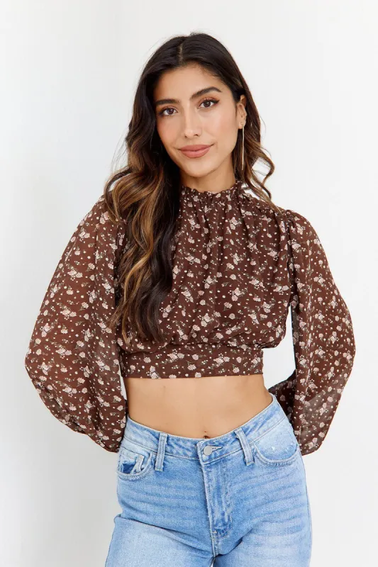 SALE - Mila Floral Tie Back Blouse sold by fab'rik