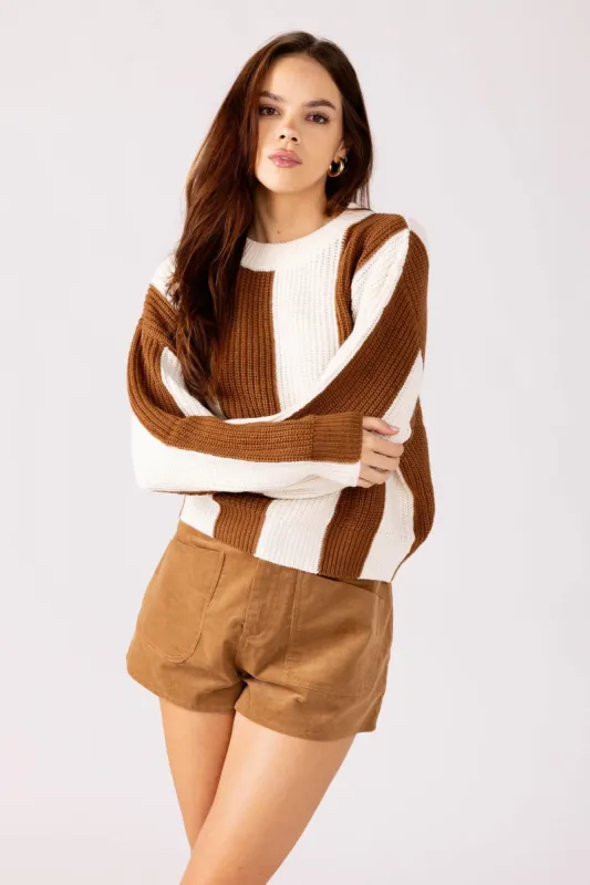 Danni Wide Stripe Sweater sold by fab'rik