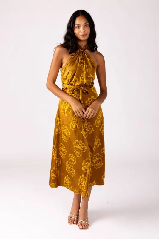 SALE - Angela Halter Midi Dress sold by fab'rik