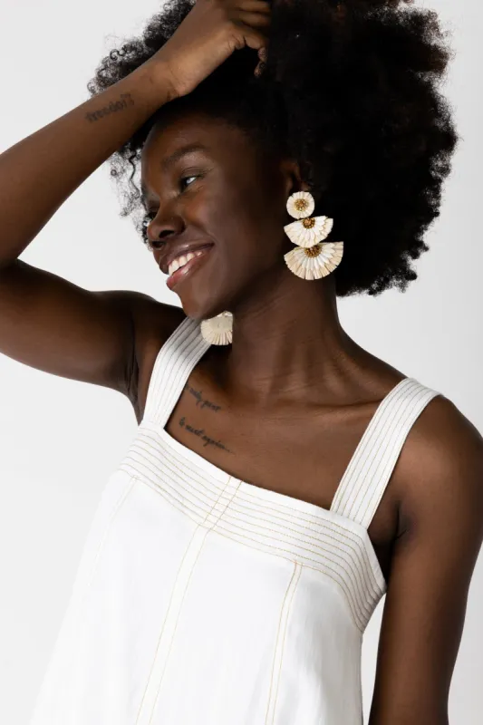 Aria Raffia Fan Earring sold by fab'rik