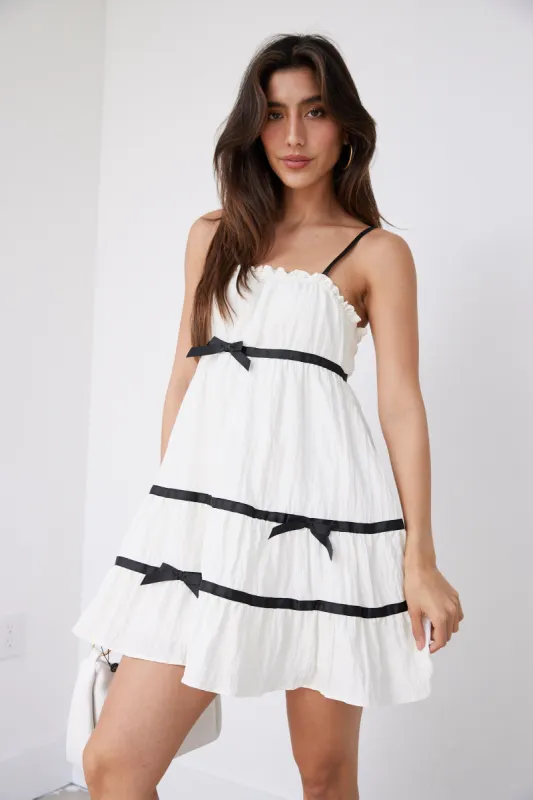 Carolyn Bow Detail Dress sold by fab'rik