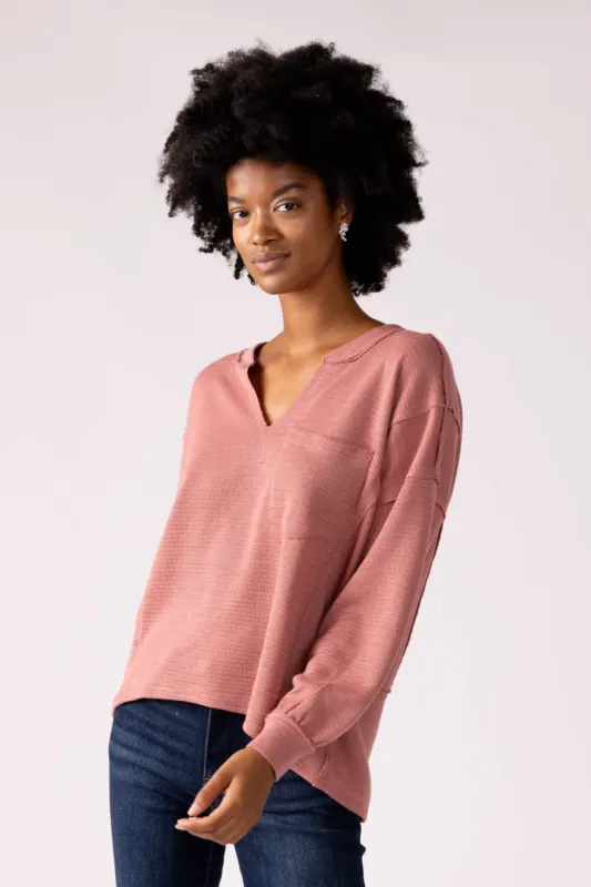SALE - Demi Waffle Knit Top sold by fab'rik