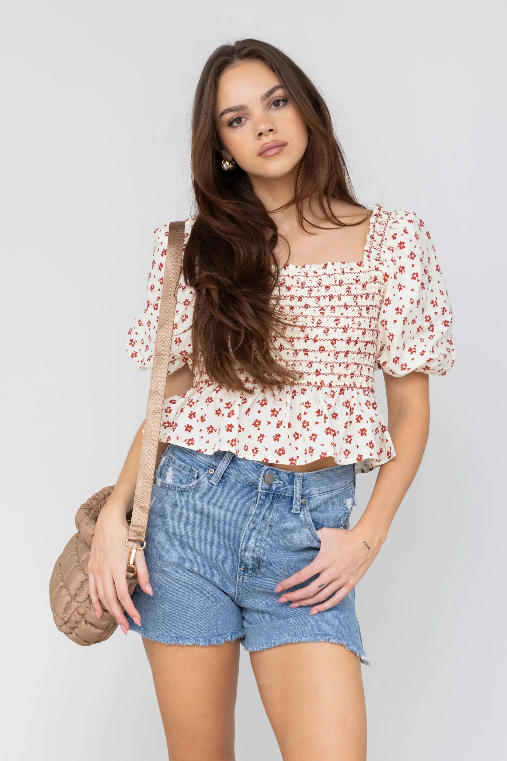 SALE - Gavin Floral Peplum Top sold by fab'rik product image thumbnail 4