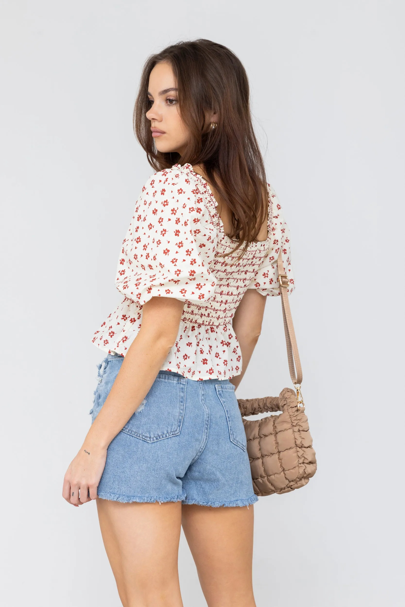 SALE - Gavin Floral Peplum Top sold by fab'rik product image thumbnail 3