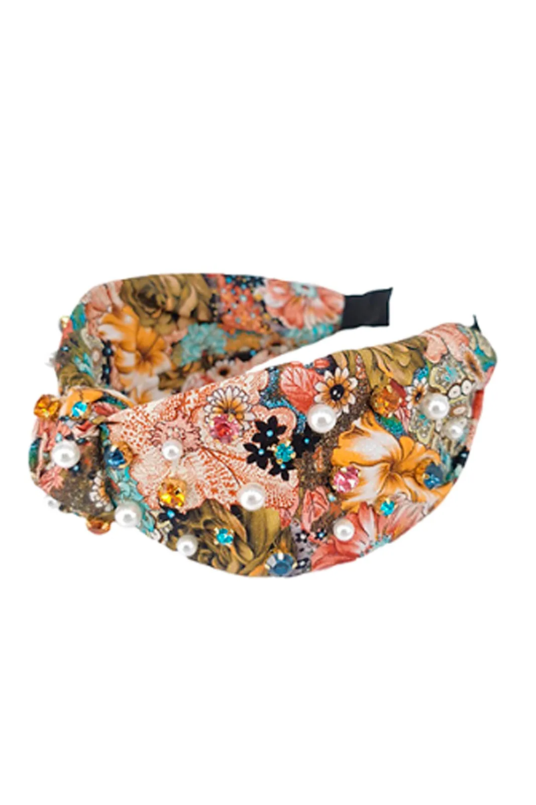Larissa Printed Flower Pattern Knot Headband sold by fab'rik product image thumbnail 2