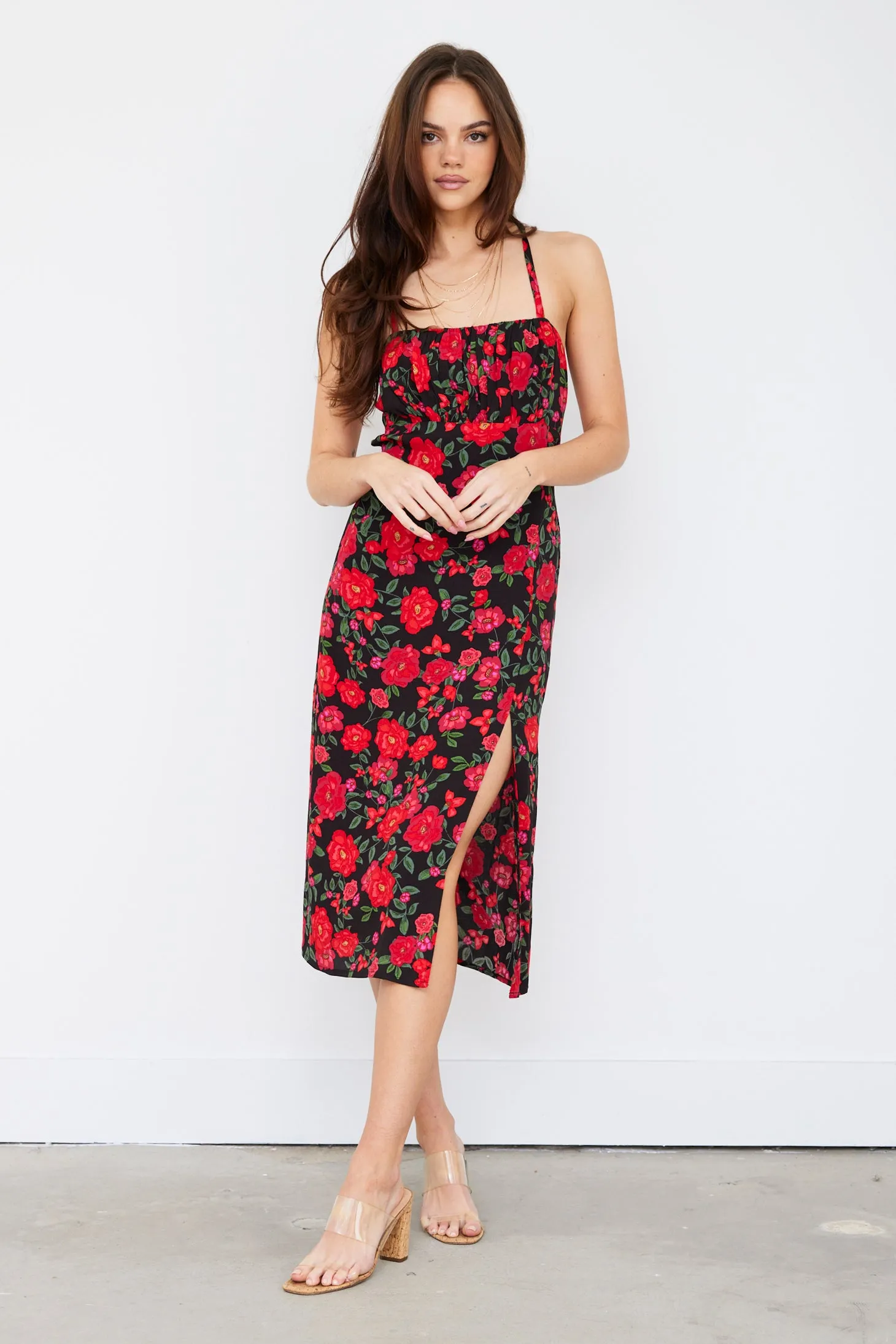 SALE - Carter Sleeveless Tie Back Midi Dress sold by fab'rik