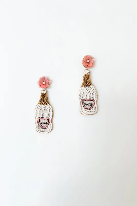 SALE - Emilia Flower & Champagne Bottle Earring sold by fab'rik