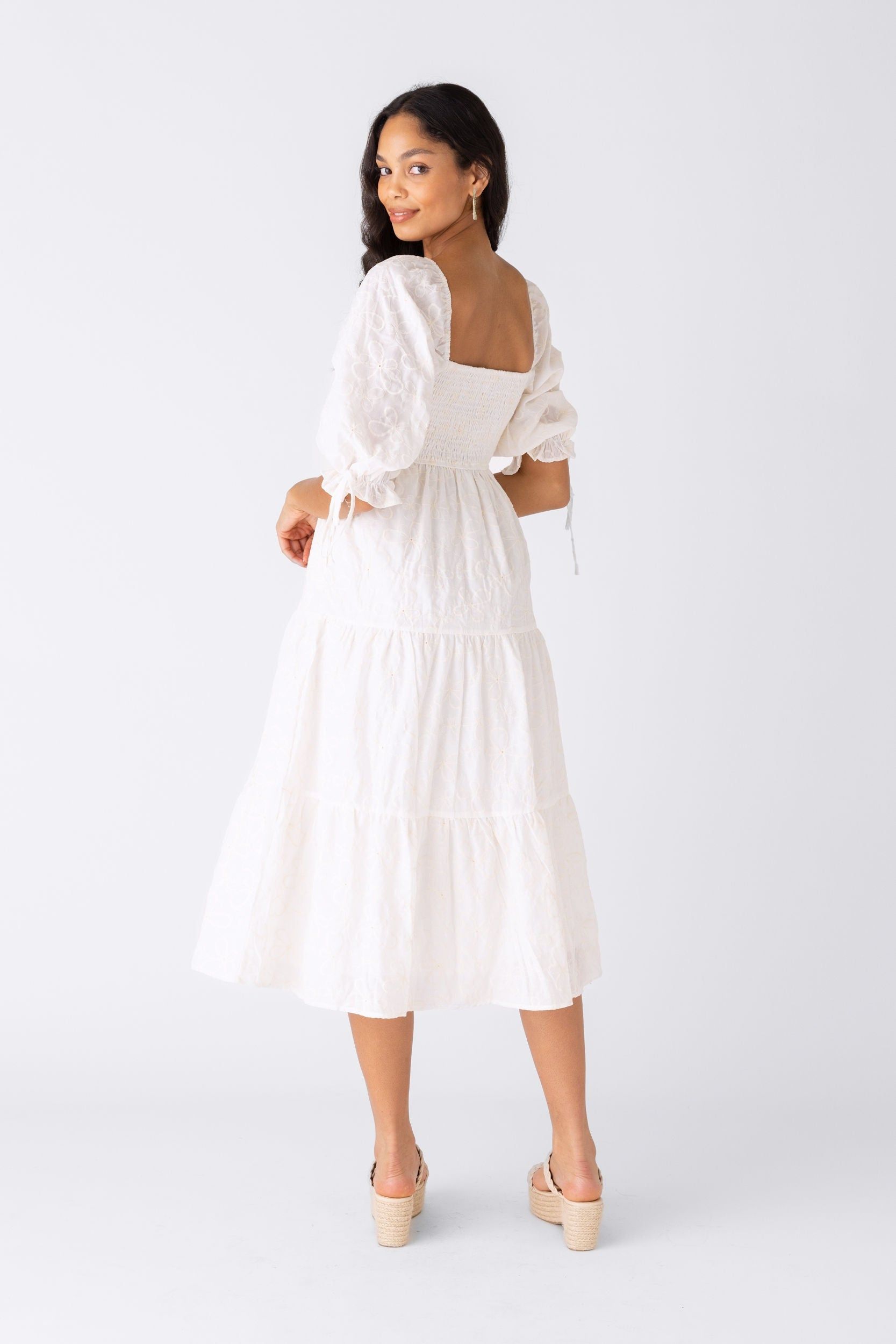 SALE - Paige Embroidered Eyelet Midi Dress sold by fab'rik product image thumbnail 2