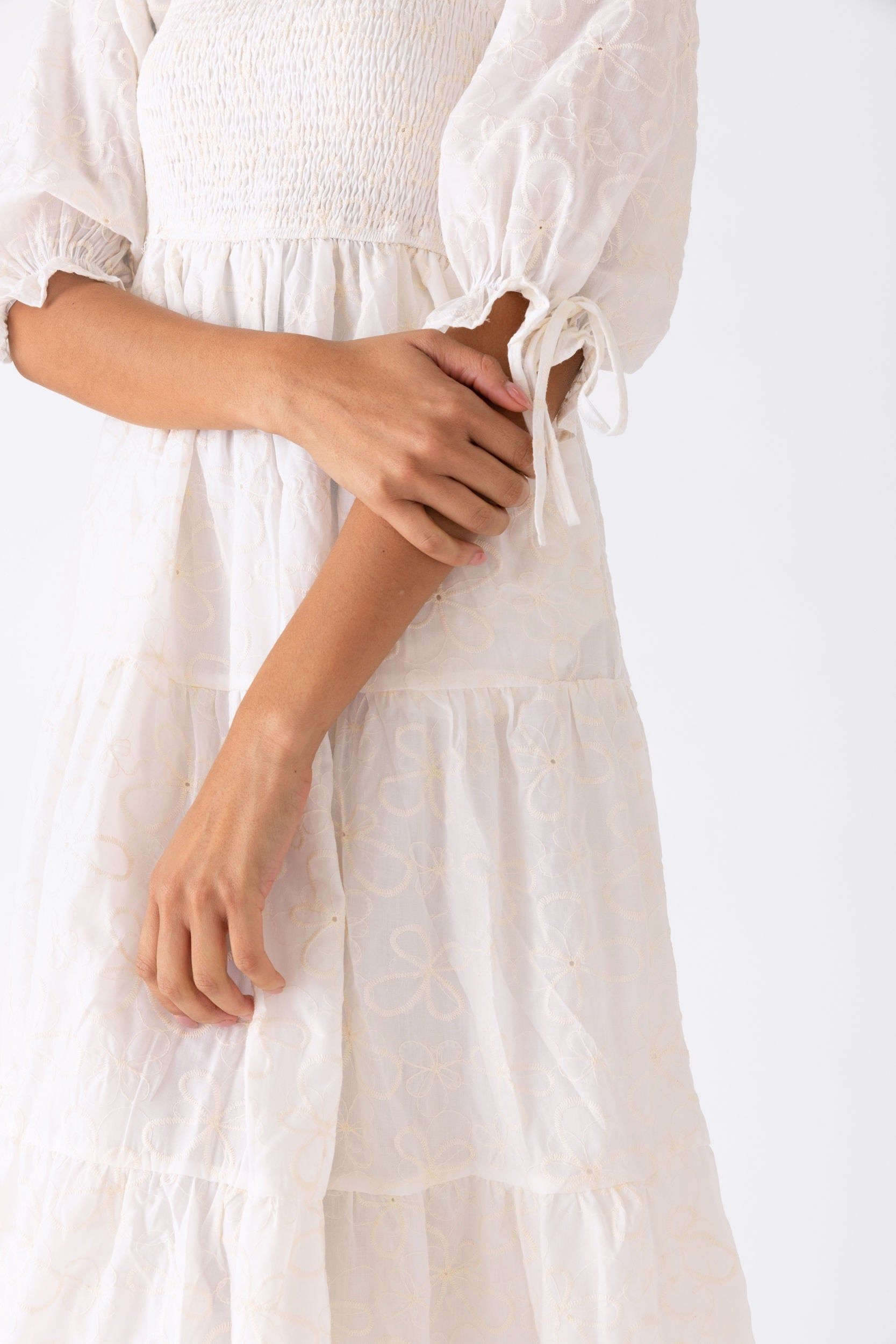 SALE - Paige Embroidered Eyelet Midi Dress sold by fab'rik product image thumbnail 3