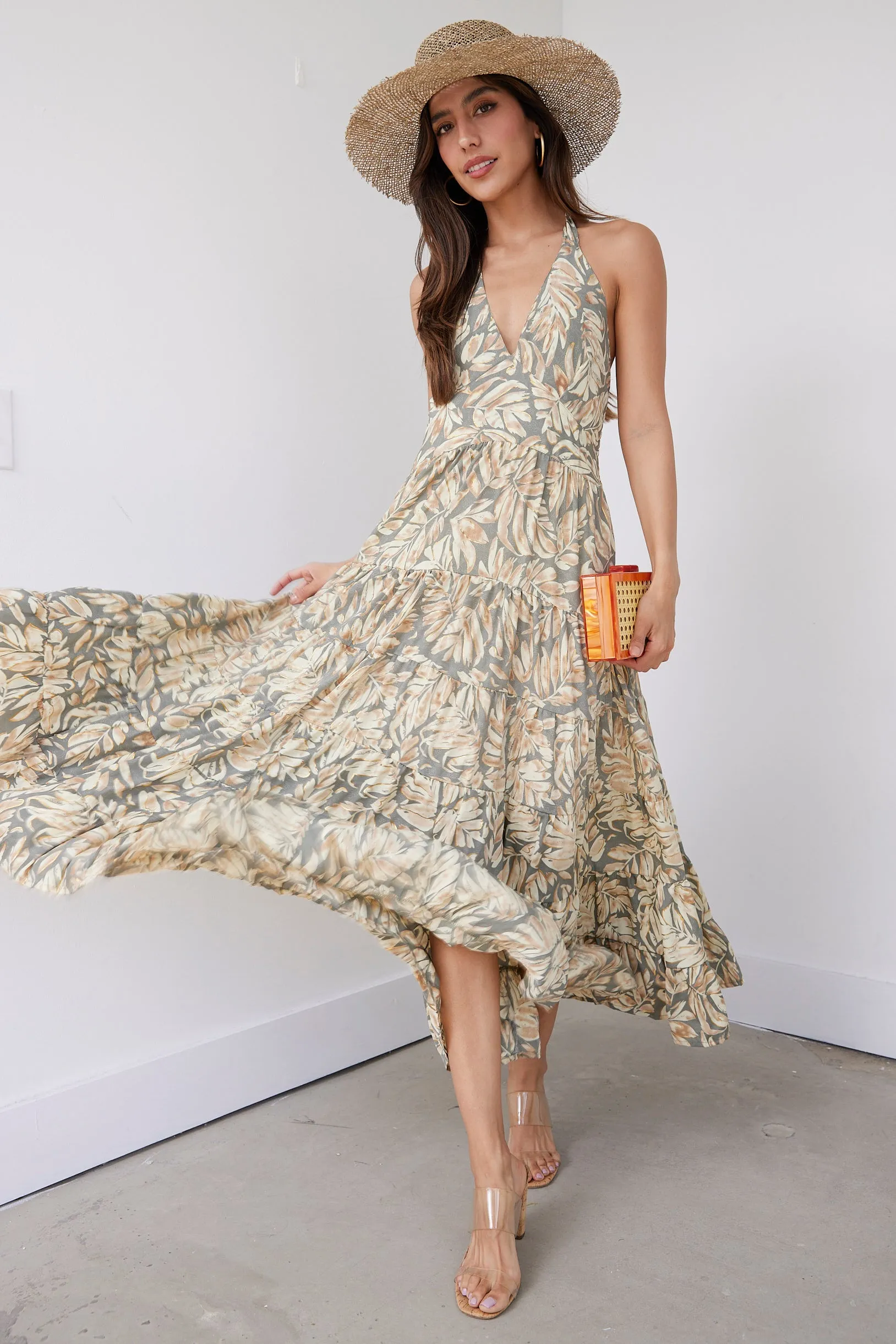 Belle Halter Floral Dress sold by fab'rik product image thumbnail 4