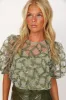 Simmons Embroidered Round Neck Top sold by fab'rik