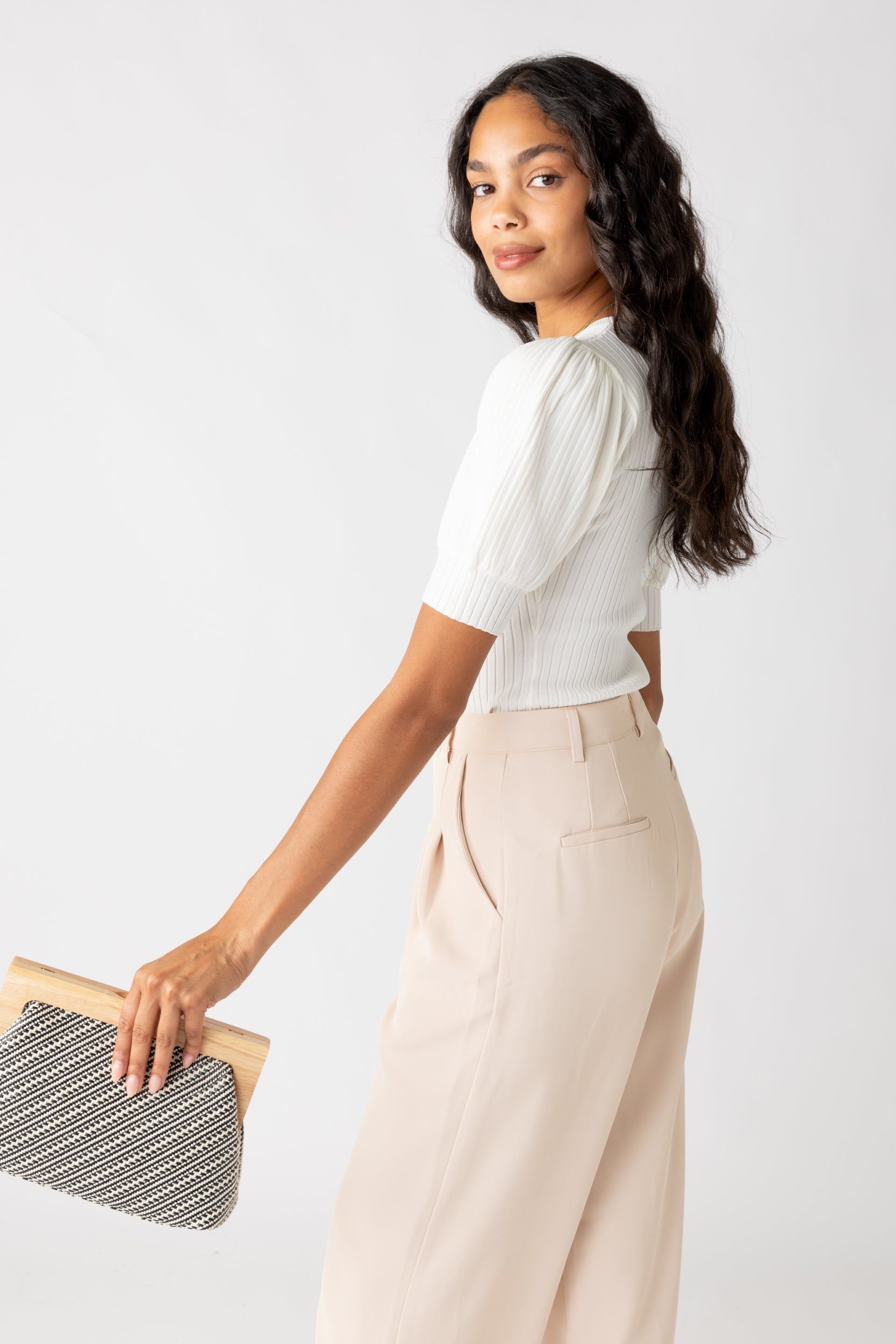 SALE - Mariah Ribbed Puff Sleeve Bodysuit sold by fab'rik product image thumbnail 4