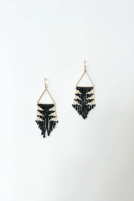 Jasmine Triangle Beaded Earring sold by fab'rik