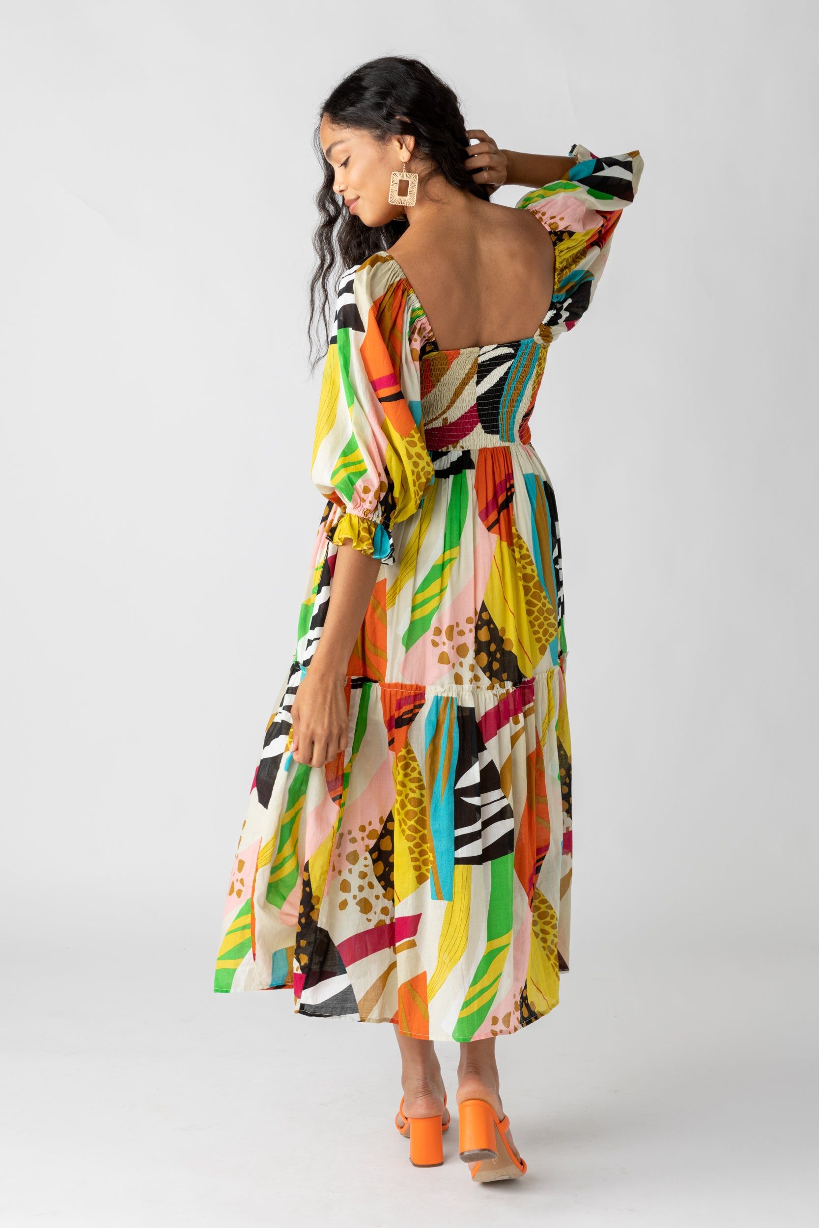 Deanna Abstract Printed Maxi Dress sold by fab'rik product image thumbnail 3