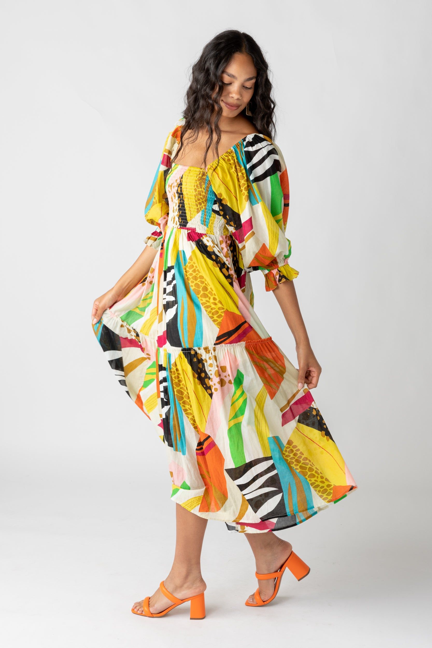 Deanna Abstract Printed Maxi Dress sold by fab'rik product image thumbnail 4