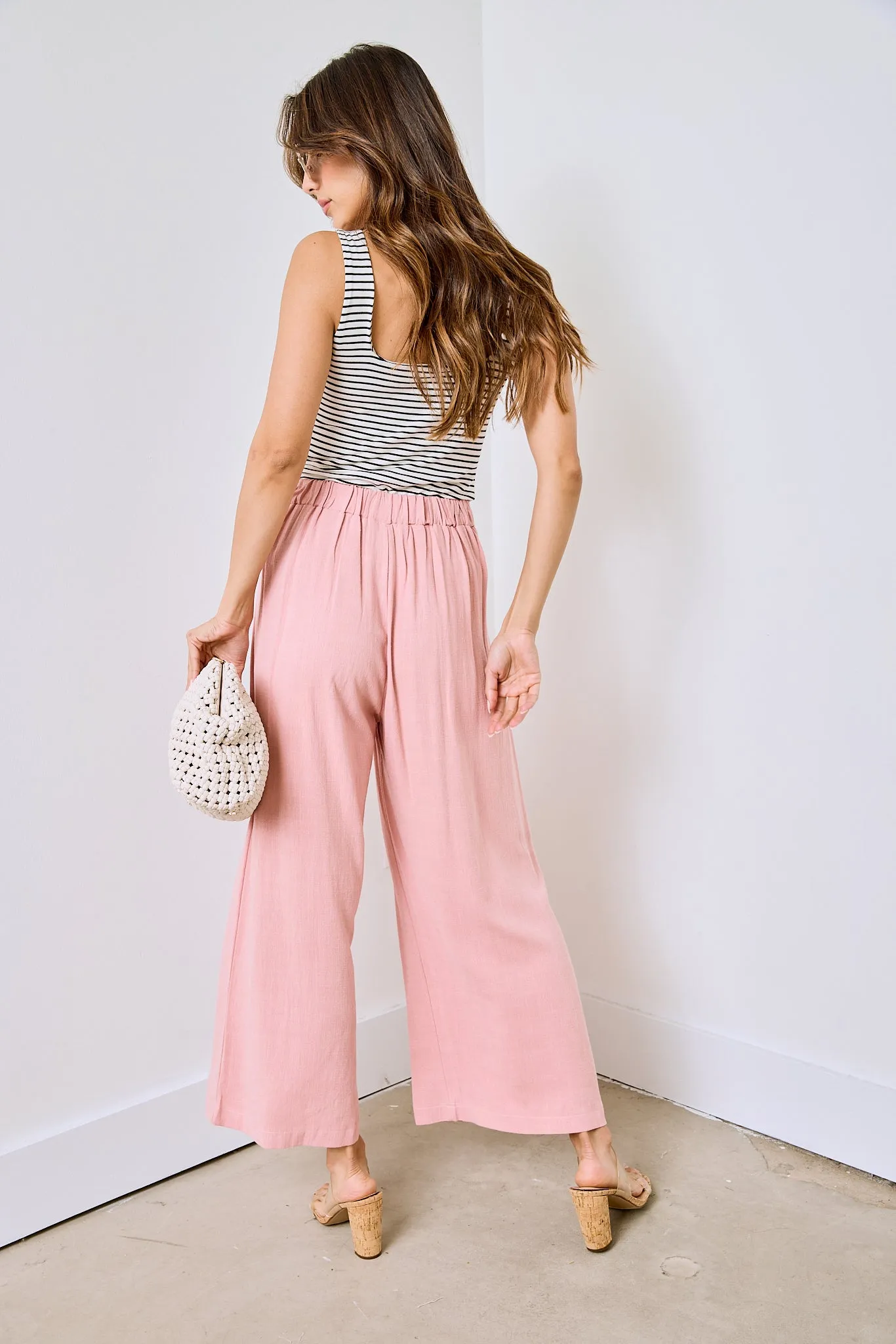 SALE - Naomi Pleated Cropped Linen Pants sold by fab'rik product image thumbnail 4