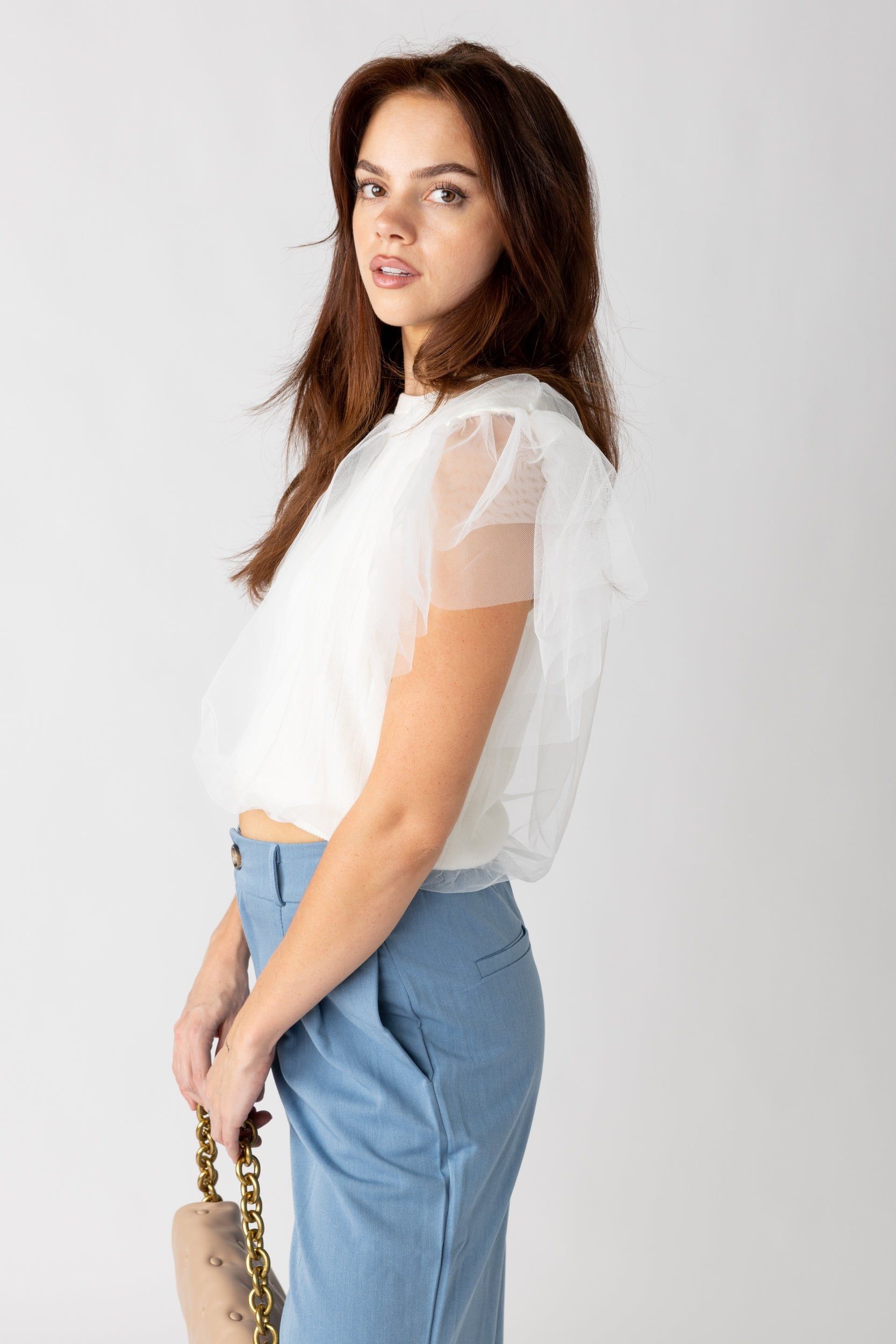 Aly Tulle Overlay Top sold by fab'rik product image thumbnail 4