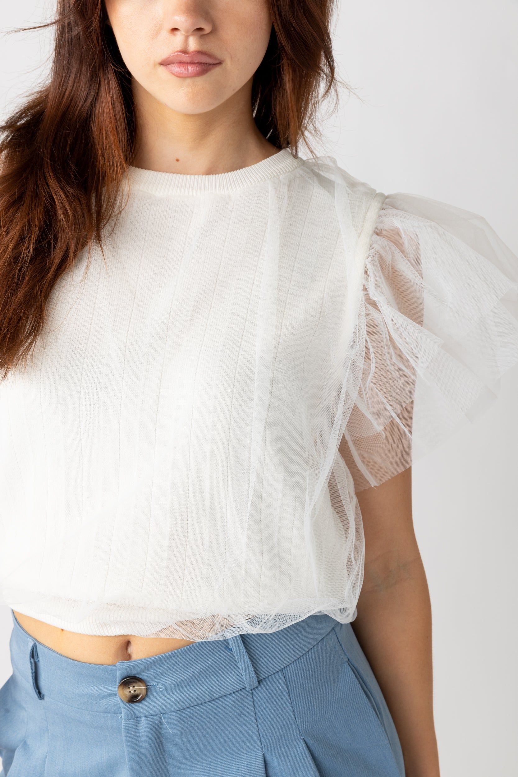 Aly Tulle Overlay Top sold by fab'rik product image thumbnail 2