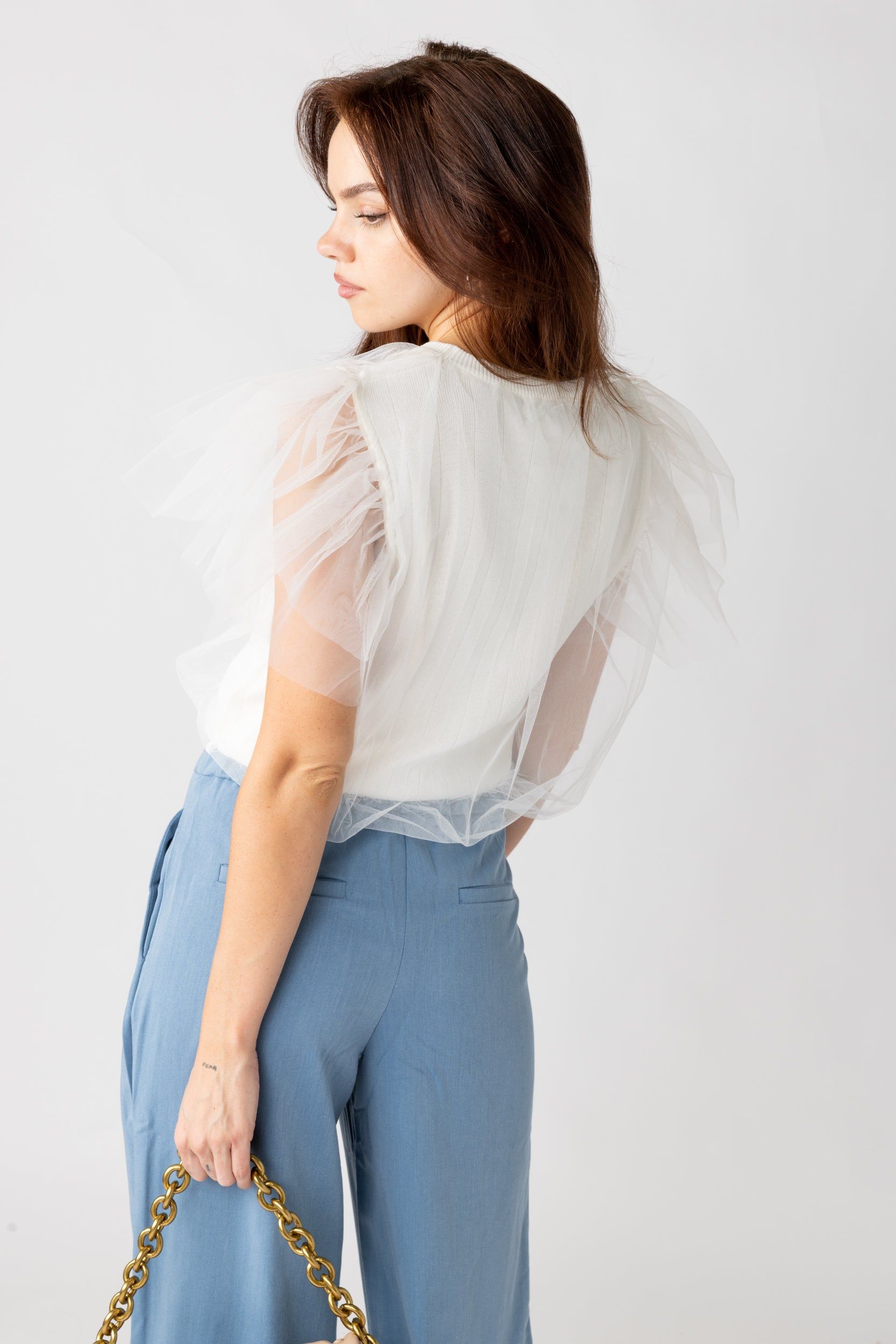 Aly Tulle Overlay Top sold by fab'rik product image thumbnail 3