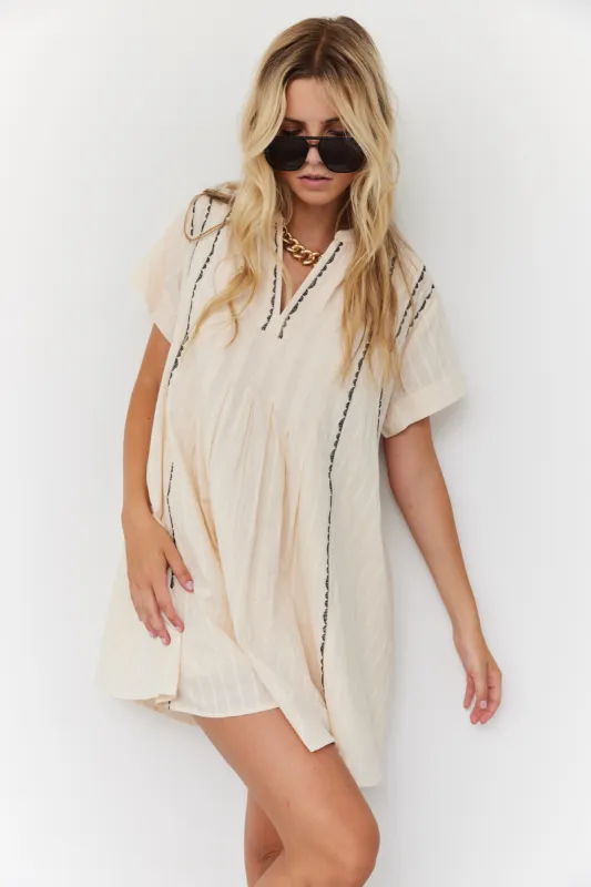 SALE - Elysia Embroidered Swing Mini Dress sold by fab'rik
