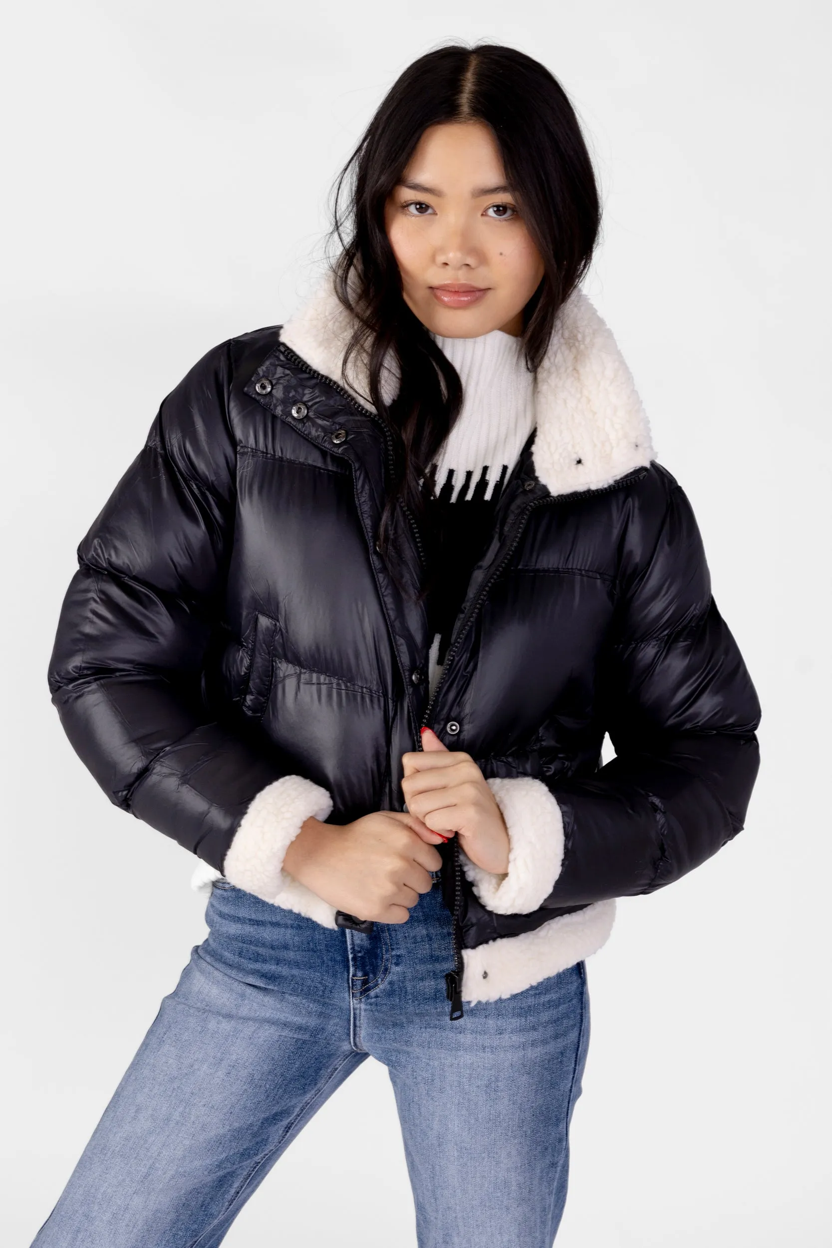 SALE - Jessi Sherpa Trimmed Puffer Jacket sold by fab'rik product image thumbnail 3