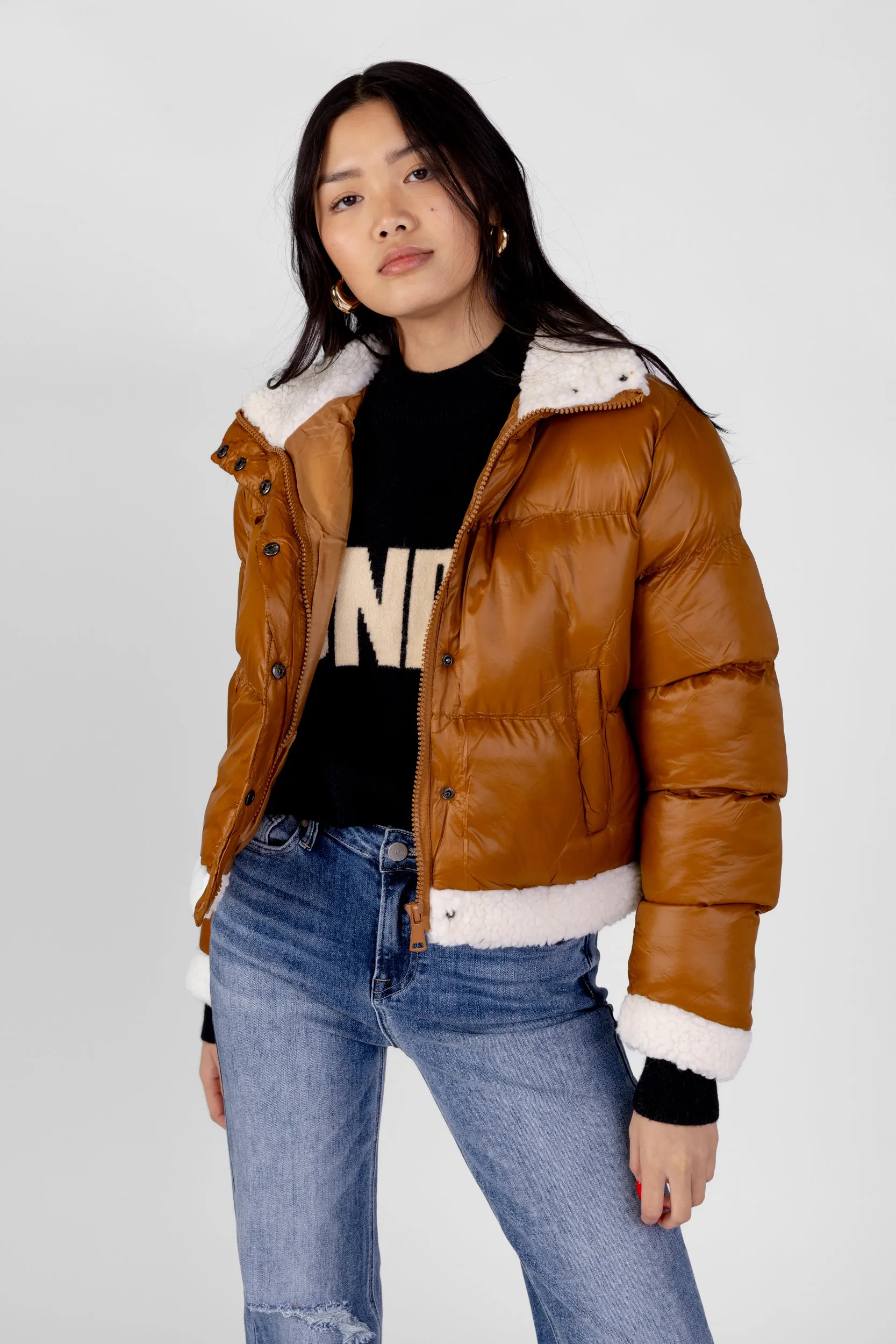 SALE - Jessi Sherpa Trimmed Puffer Jacket sold by fab'rik product image thumbnail 2