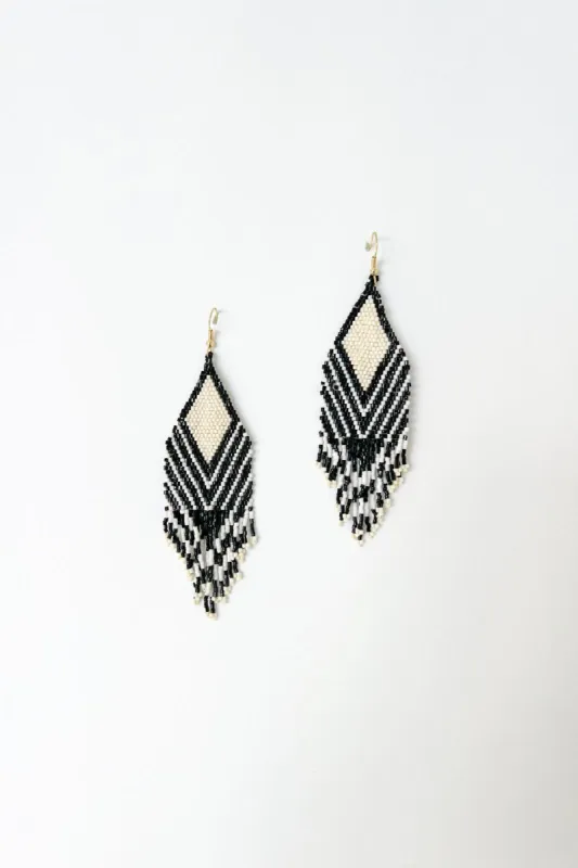 Catalina Beaded Rhombus Earring sold by fab'rik
