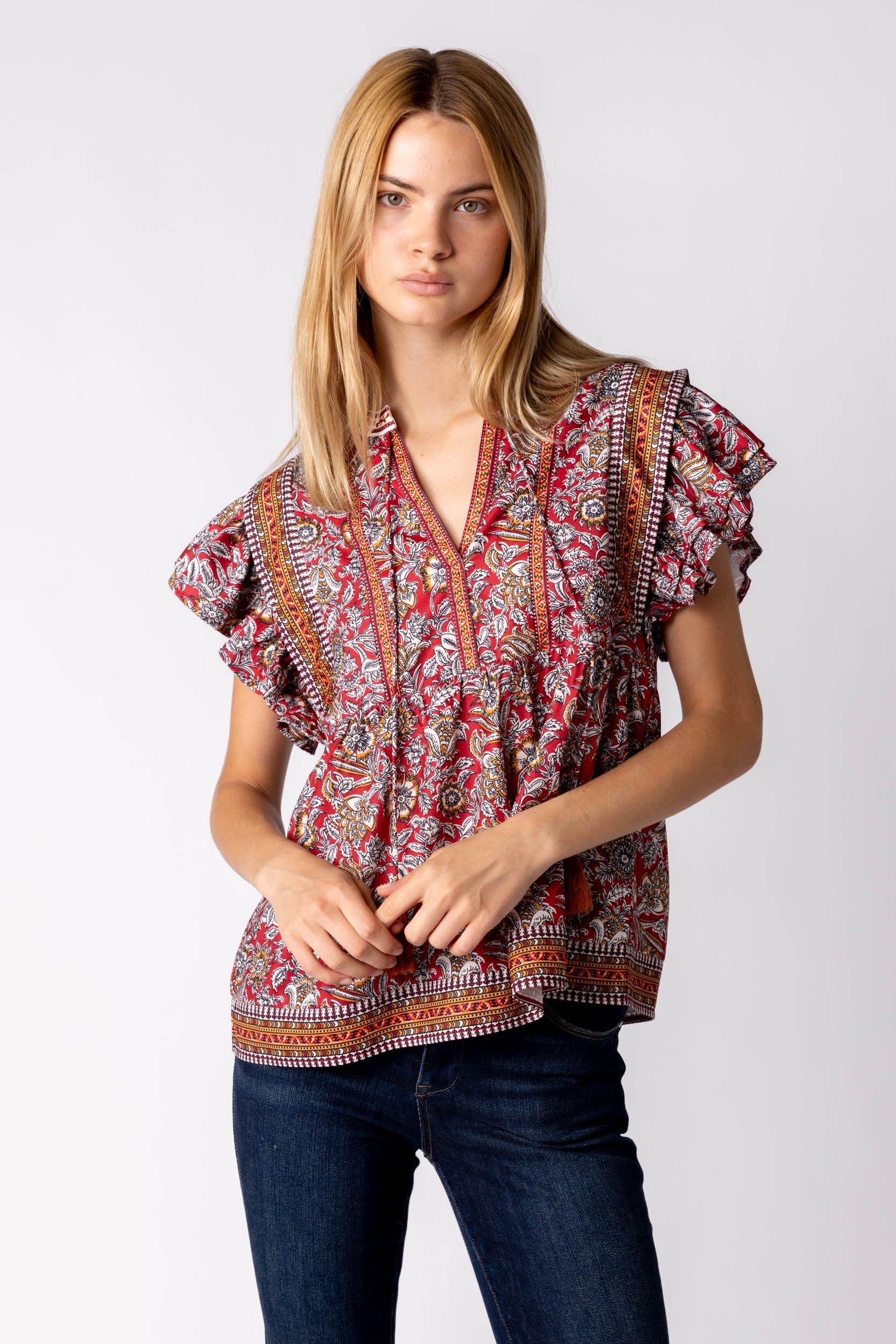 SALE - Lori Printed Top sold by fab'rik