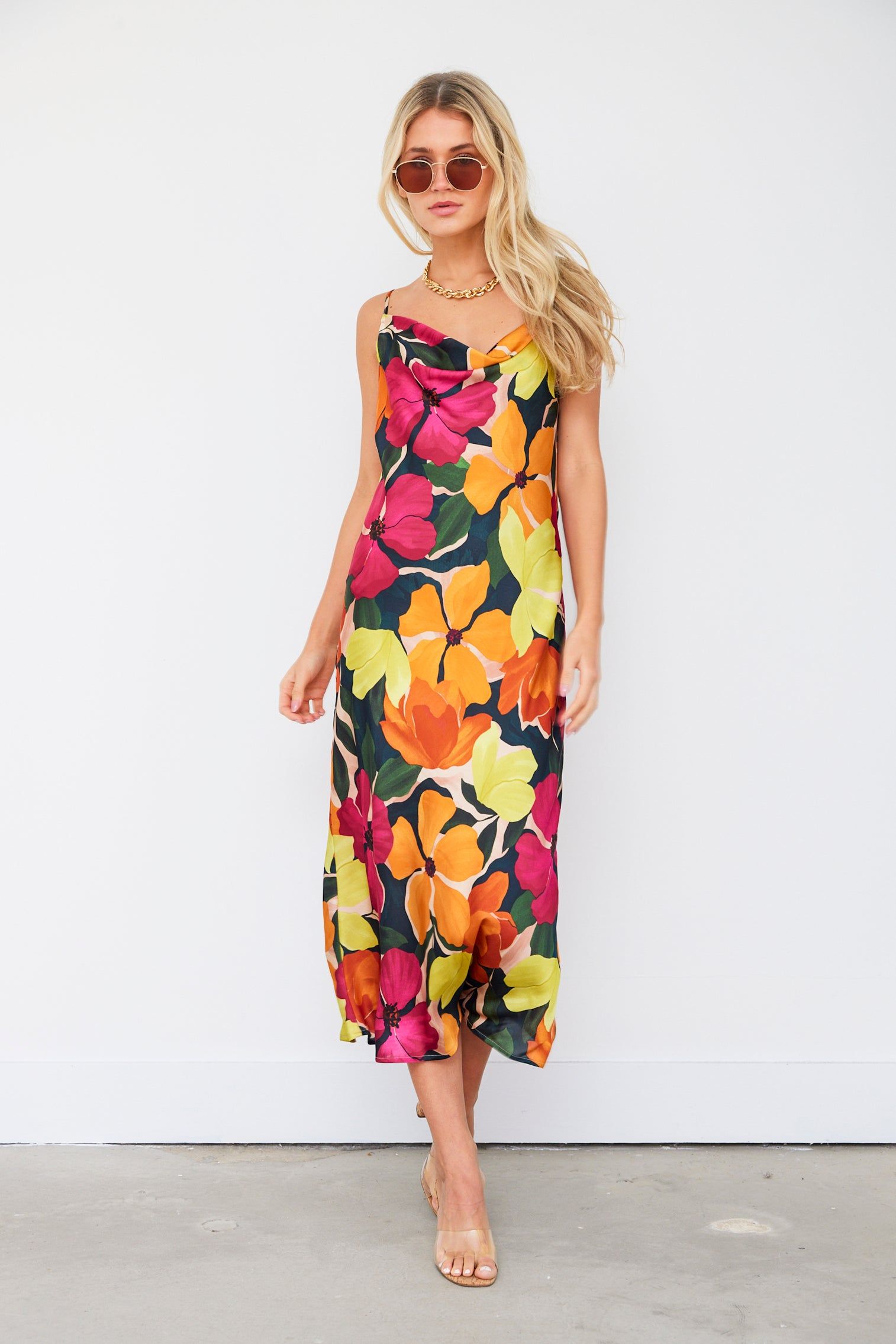 McKay Sleeveless Cowl Neck Floral Dress sold by fab'rik product image thumbnail 3