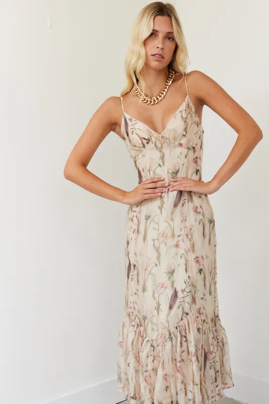 Michelle Tulip Floral Midi Dress sold by fab'rik