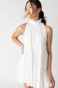 SALE - Evie Halter Eyelet Mini Dress sold by fab'rik