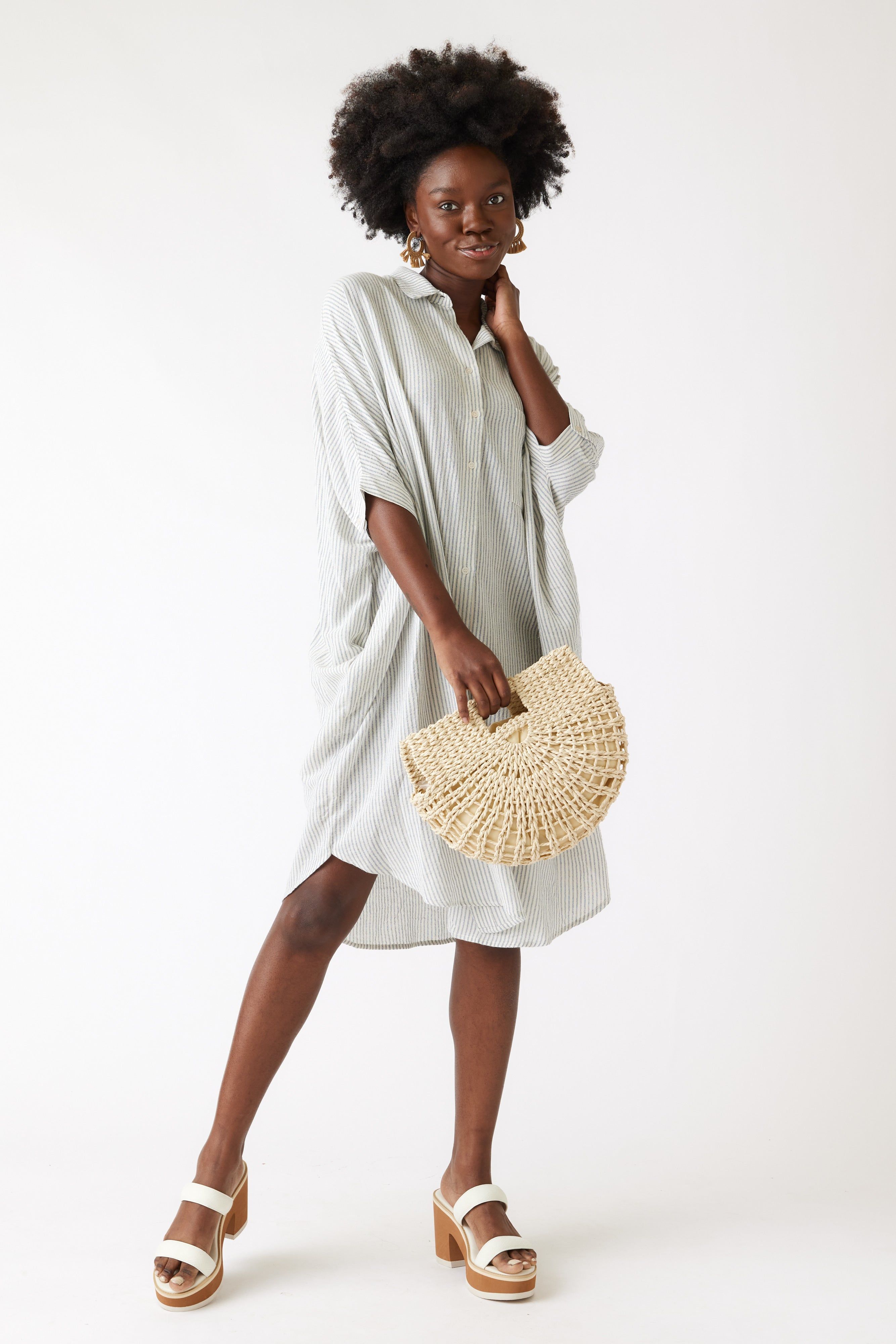 SALE - Janelle Boxy Shirt Dress sold by fab'rik